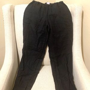 CP Shades Black Linen Pants